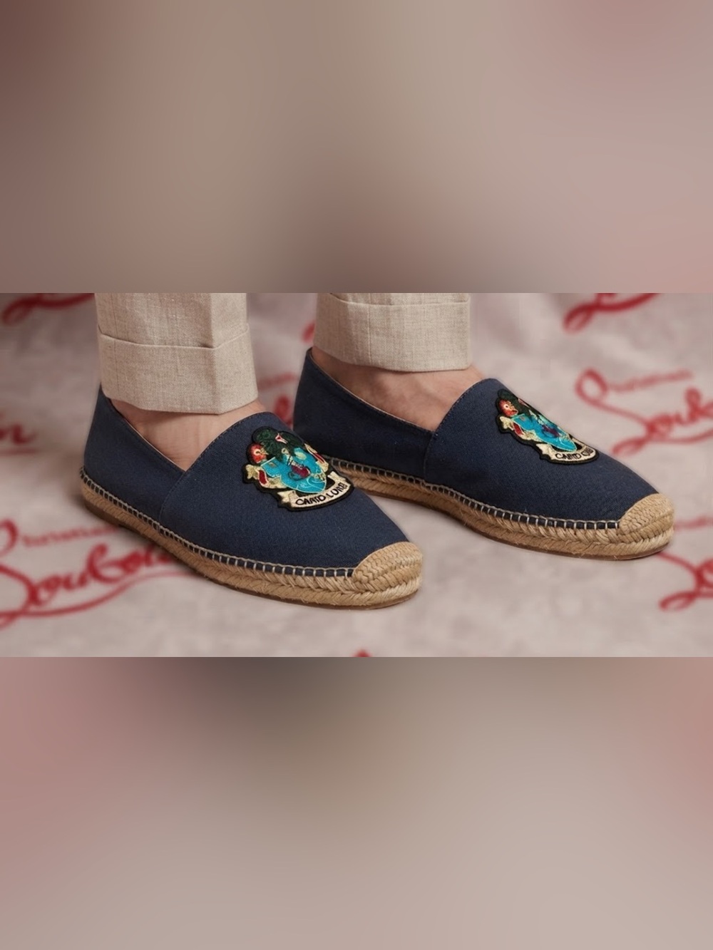 Authentic Christian Louboutin luxury designer men's signature espadrilles sz 11
